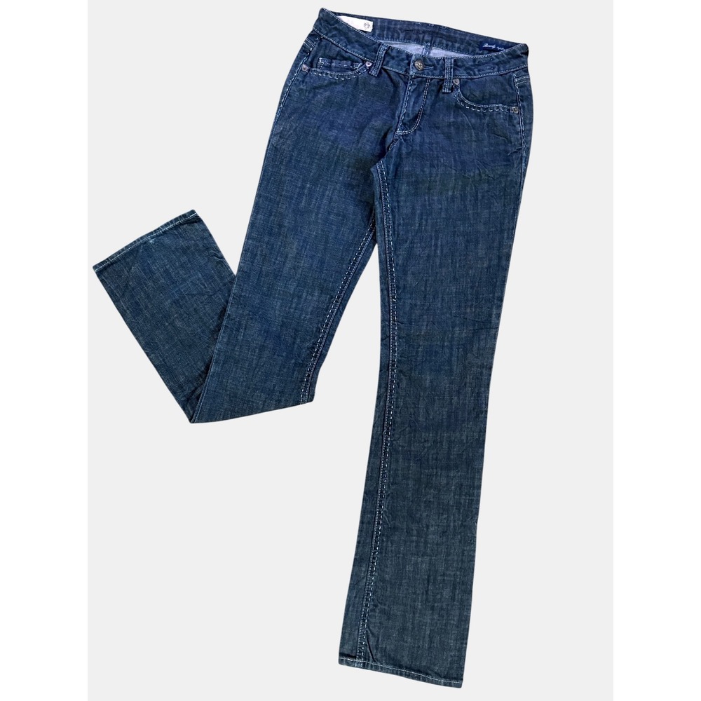 J Company Beverly High Rise Boot Cut Jeans Size 27 Metallic Stitch